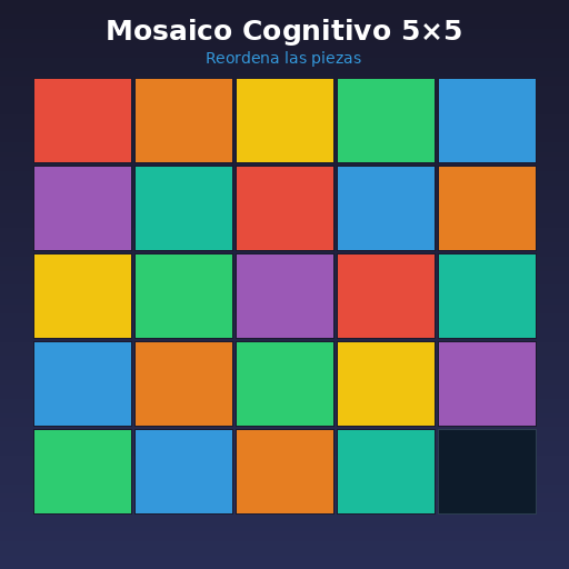 Mosaico Cognitivo 5x5: Desafío Visual